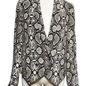 Twelfth Street by Cynthia Vincent Snakeskin Print Silk Blazer Size 4